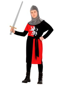 Fato de guerreiro medieval infantil vermelho