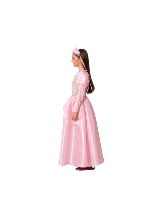 Fato de fada madrinha rosa em tamanho infantil