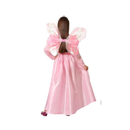 Fato de fada madrinha rosa em tamanho infantil