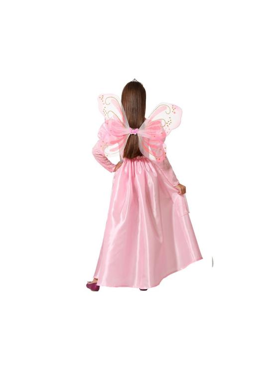 Fato de fada madrinha rosa em tamanho infantil