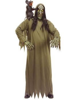 Fantasia de terror de bruxa de Halloween tamanho único adulto