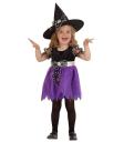 Fantasia de bruxa roxa para Halloween