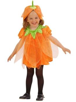 Fantasia infantil de abóbora para Halloween