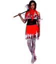 Fantasia de Halloween com capuz sangrento