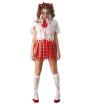 Fantasia de Halloween de colegial zumbi.