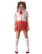 Fantasia de Halloween de colegial zumbi.
