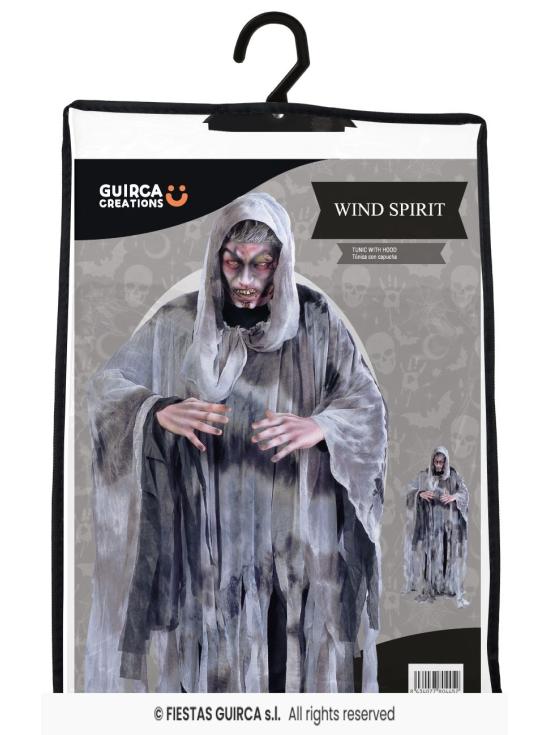 Fato de espírito do vento de Halloween para adulto tamanho 52/54