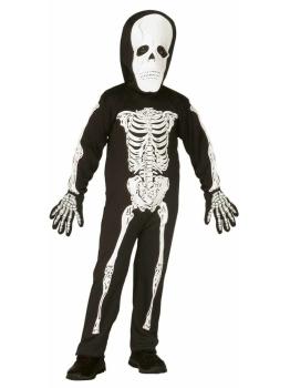 Fato de esqueleto de Halloween para criança t
