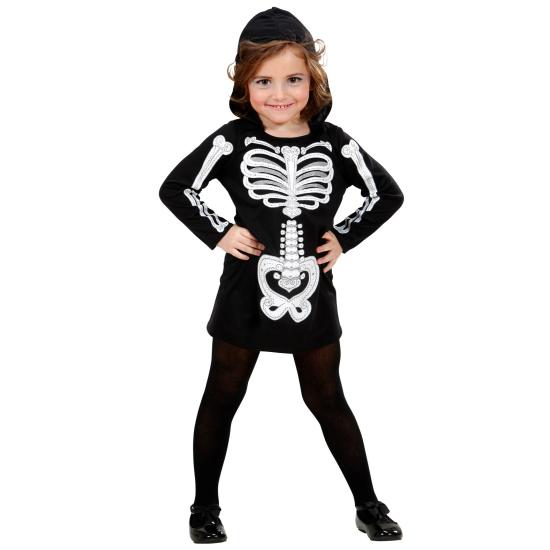 Fato de esqueleto de Halloween para menina