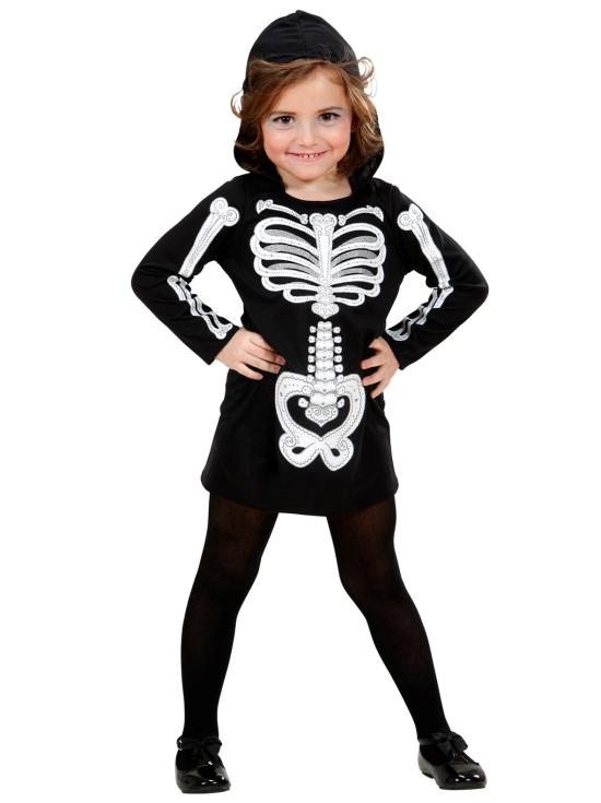 Fato de esqueleto de Halloween para menina