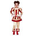 Fantasia de palhaço listrado para Halloween, tamanho infantil