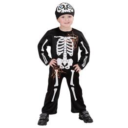 Fato de Halloween de pequeno esqueleto infantil