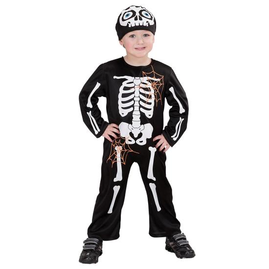 Fato de Halloween de pequeno esqueleto infantil