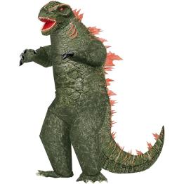 Fantasia inflável de dinossauro mutante Godzilla adulto