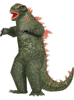 Fantasia inflável de dinossauro mutante Godzilla adulto