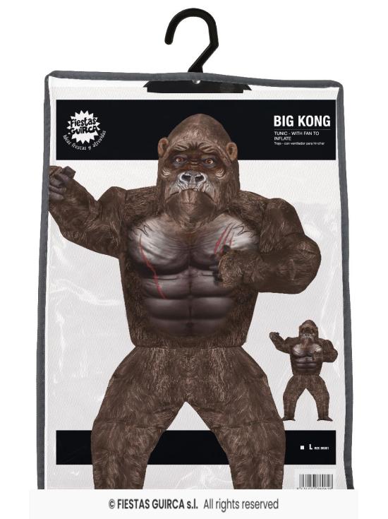 Fantasia inflável de gorila King Kong para homens adultos