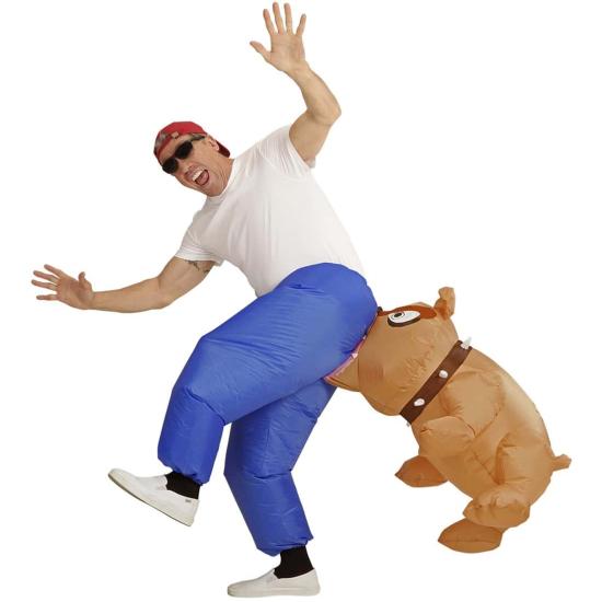 Fantasia inflável de cachorro mordedor tamanho único Fantasia inflável de cachorro mordedor tamanho único