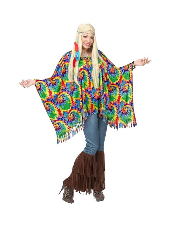 Fantasia Hippie Arco-Íris para Adultos.