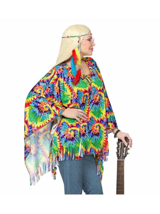 Fantasia Hippie Arco-Íris para Adultos.
