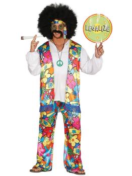 Fato de hippie Colgao Peta Feta para adulto