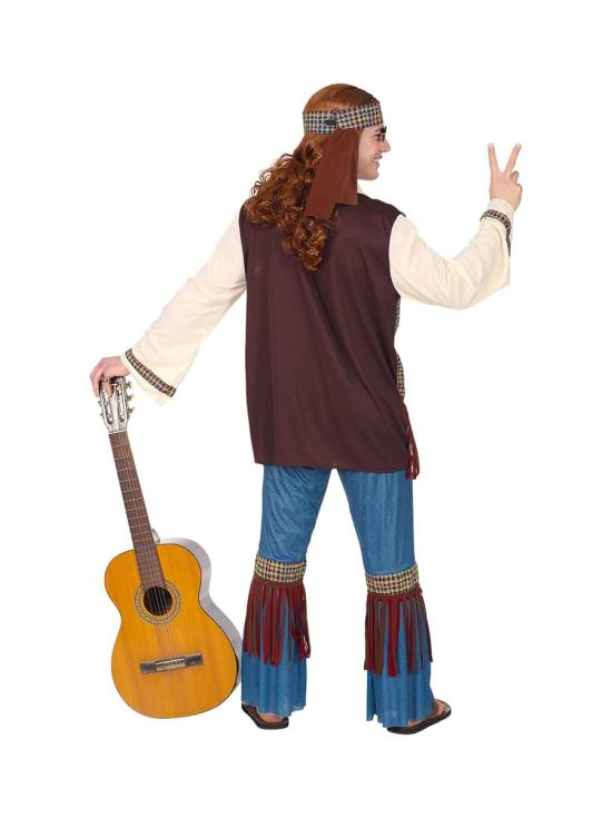Fato de chefe da comuna hippie tamanho adulto