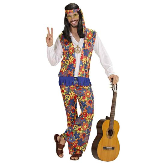 Fantasia de homem hippie flor para adulto Fantasia de homem hippie flor para adulto