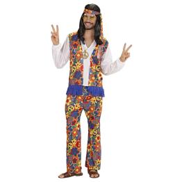 Fantasia de homem hippie flor para adulto