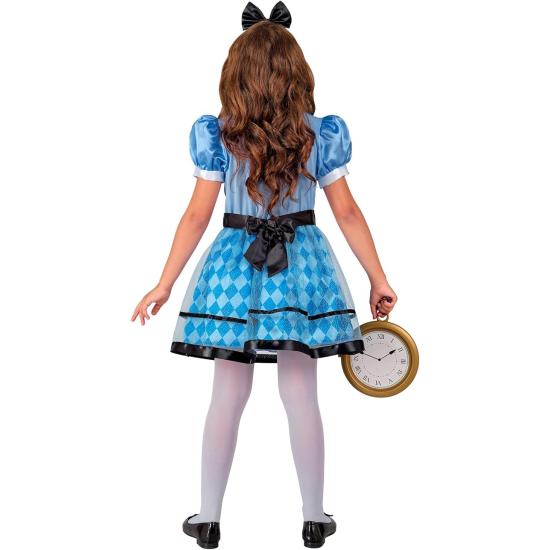 Fantasia Infantil Alice no País das Maravilhas (vestido com anágua e avental + faixa na cabeça com laço)