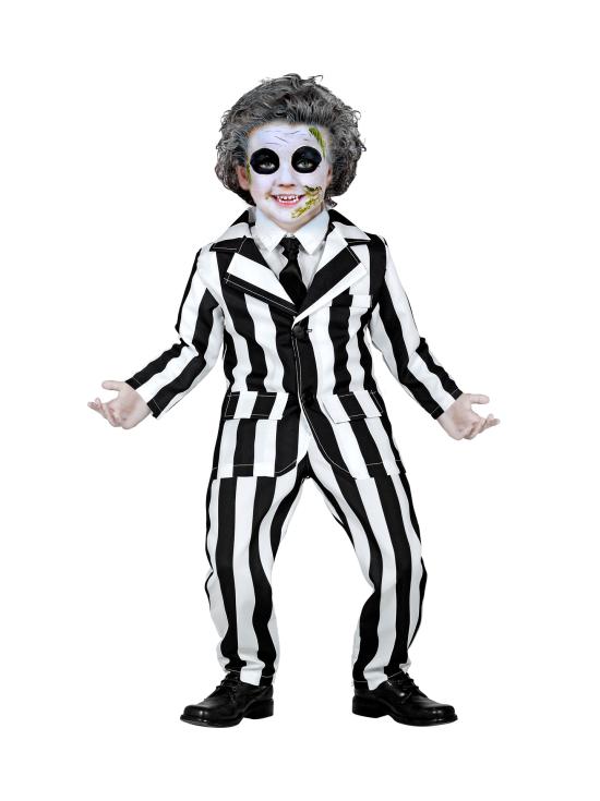 Fantasia infantil Beetlejuice / “Sleazy Ghost” (casaco, calça e gravata)