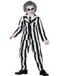 Fantasia infantil Beetlejuice / “Sleazy Ghost” (casaco, calça e gravata)