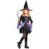 Fantasia infantil de bruxa de luxo – Vestido brilhante + chapéu