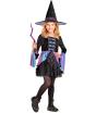 Fantasia infantil de bruxa de luxo – Vestido brilhante + chapéu