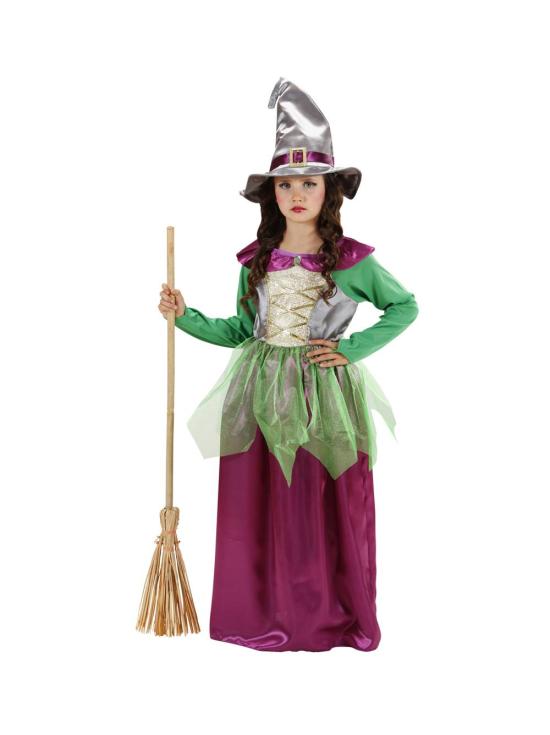Fantasia infantil de bruxa verde