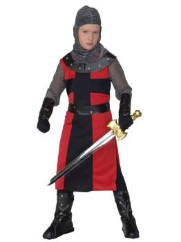 Fantasia infantil de cavaleiro medieval (vermelha).