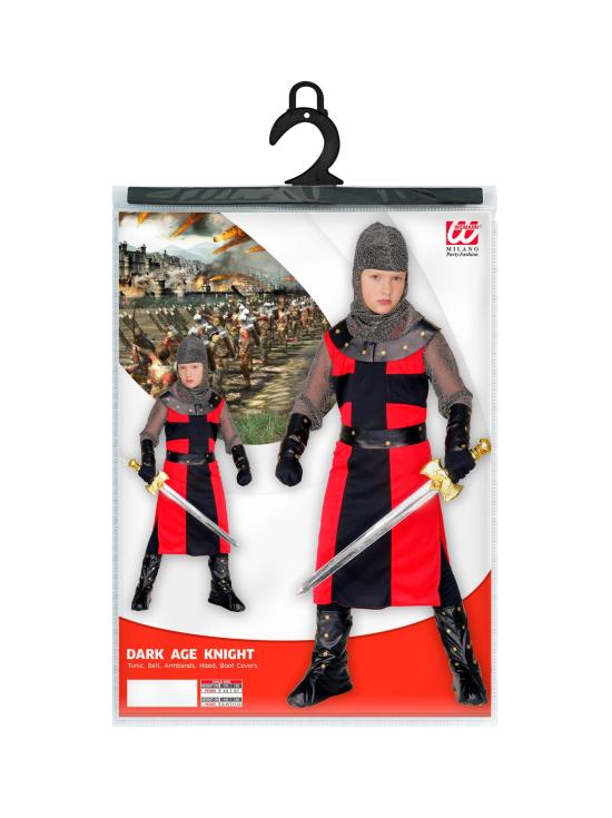 Fantasia infantil de cavaleiro medieval (vermelha).