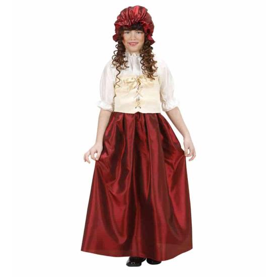 Fato de estalajadeiro medieval ou camponês para menina Fato de estalajadeiro medieval ou camponês para menina