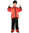 Fato infantil chinês vermelho.