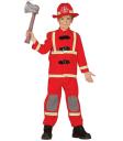 Fantasia de bombeiro bombeiro tamanho infantil