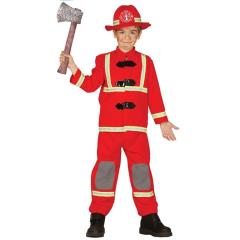 Fantasia de bombeiro bombeiro tamanho infantil