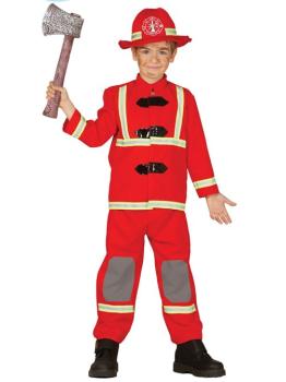 Fantasia de bombeiro bombeiro tamanho infantil