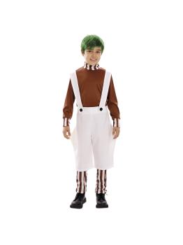 Fantasia infantil Sweet Pixie Oompa Loompa Willy Wonka,