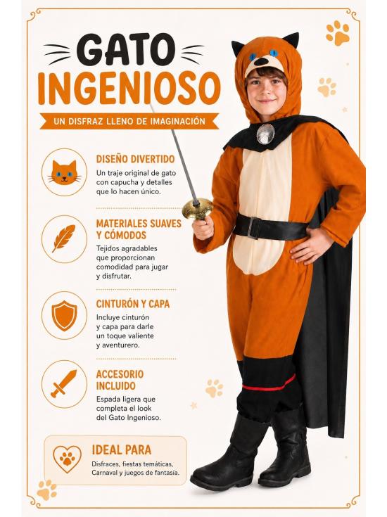 Fantasia infantil do Gato de Botas.