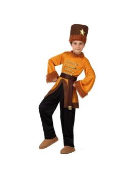 Fato de menino russo infantil.