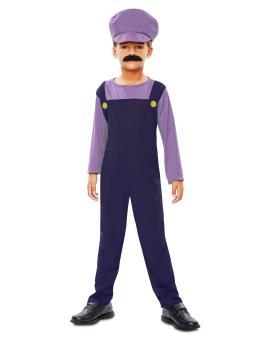 Fato infantil Super Mario Bros Waluigi