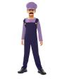 Fato infantil Super Mario Bros Waluigi