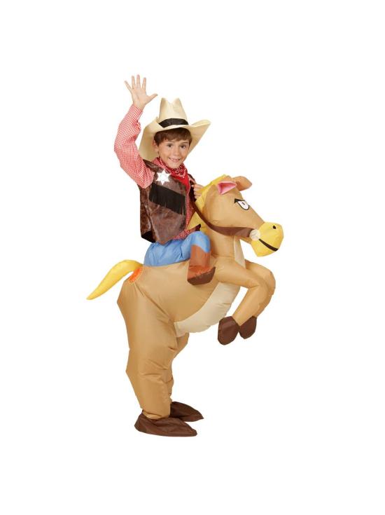 Fantasia de Cowboy Infantil com Cavalo Inflável, Tamanho Único
