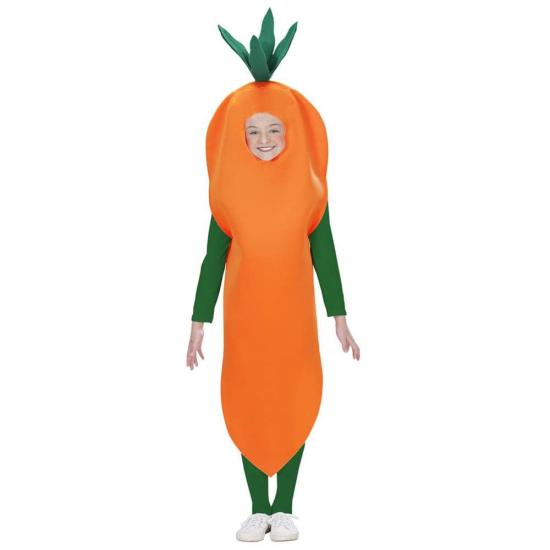 Fantasia infantil de cenoura.