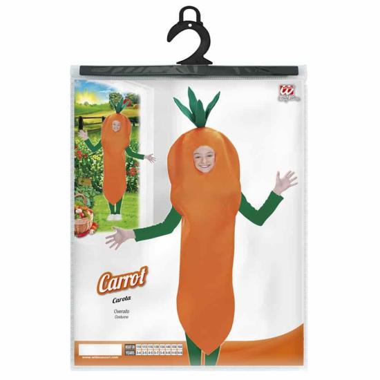 Fantasia infantil de cenoura.