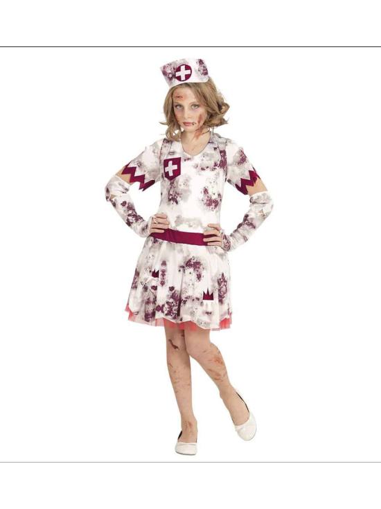 Fantasia infantil de enfermeira zumbi