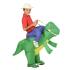 Fato de explorador infantil com dinossauro inflável